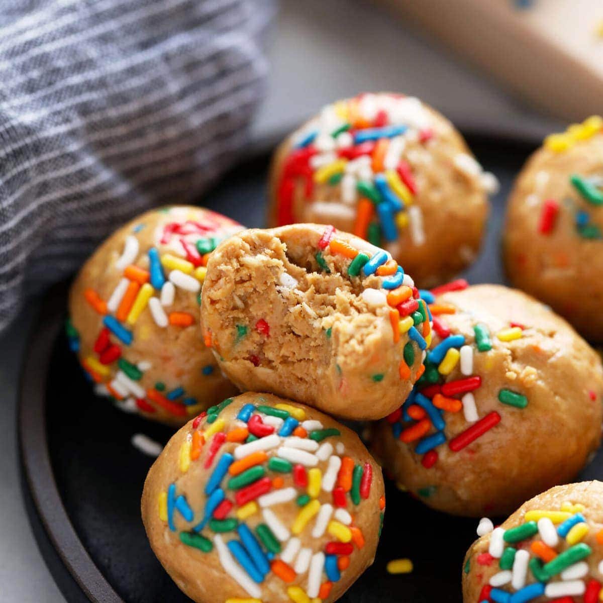 Birthday Cake Protein Balls (No Food Processor!) prepared for meal prep