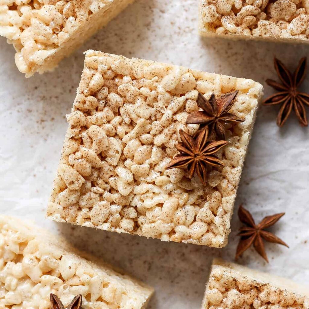Barna vajas Chai rizs Krispie finomságok