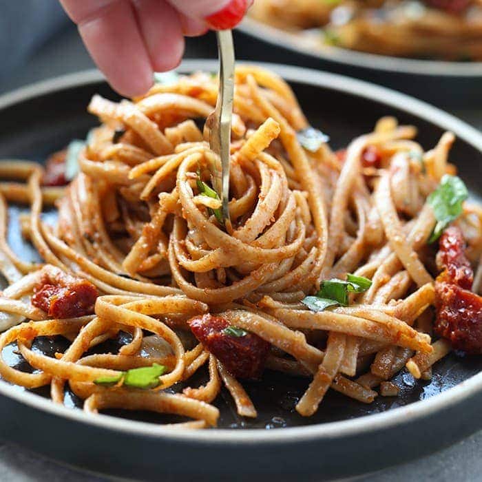Whole Wheat Sun-Dried Tomato Basil Pasta