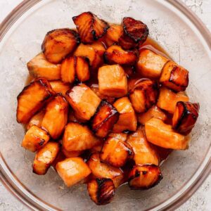 Honey Sriracha Salmon Bites (Easy Air Fryer Appetizer!)